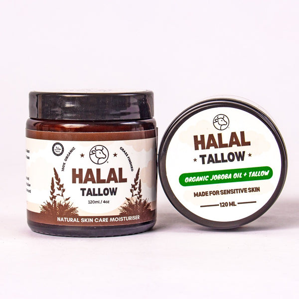 Old Halal Tallow moisturiser jars
