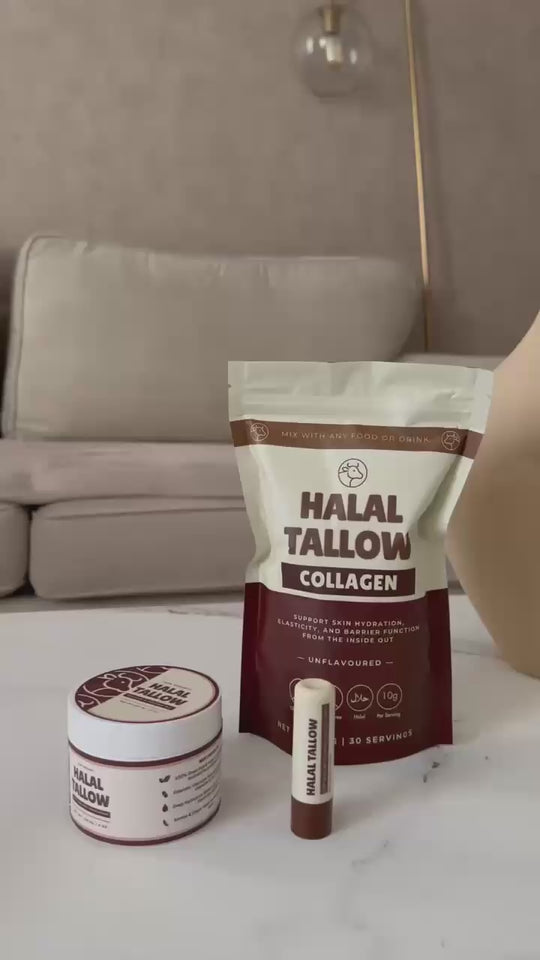 Applying whipped Halal Tallow balm to the back of a hand